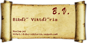 Bibó Viktória névjegykártya